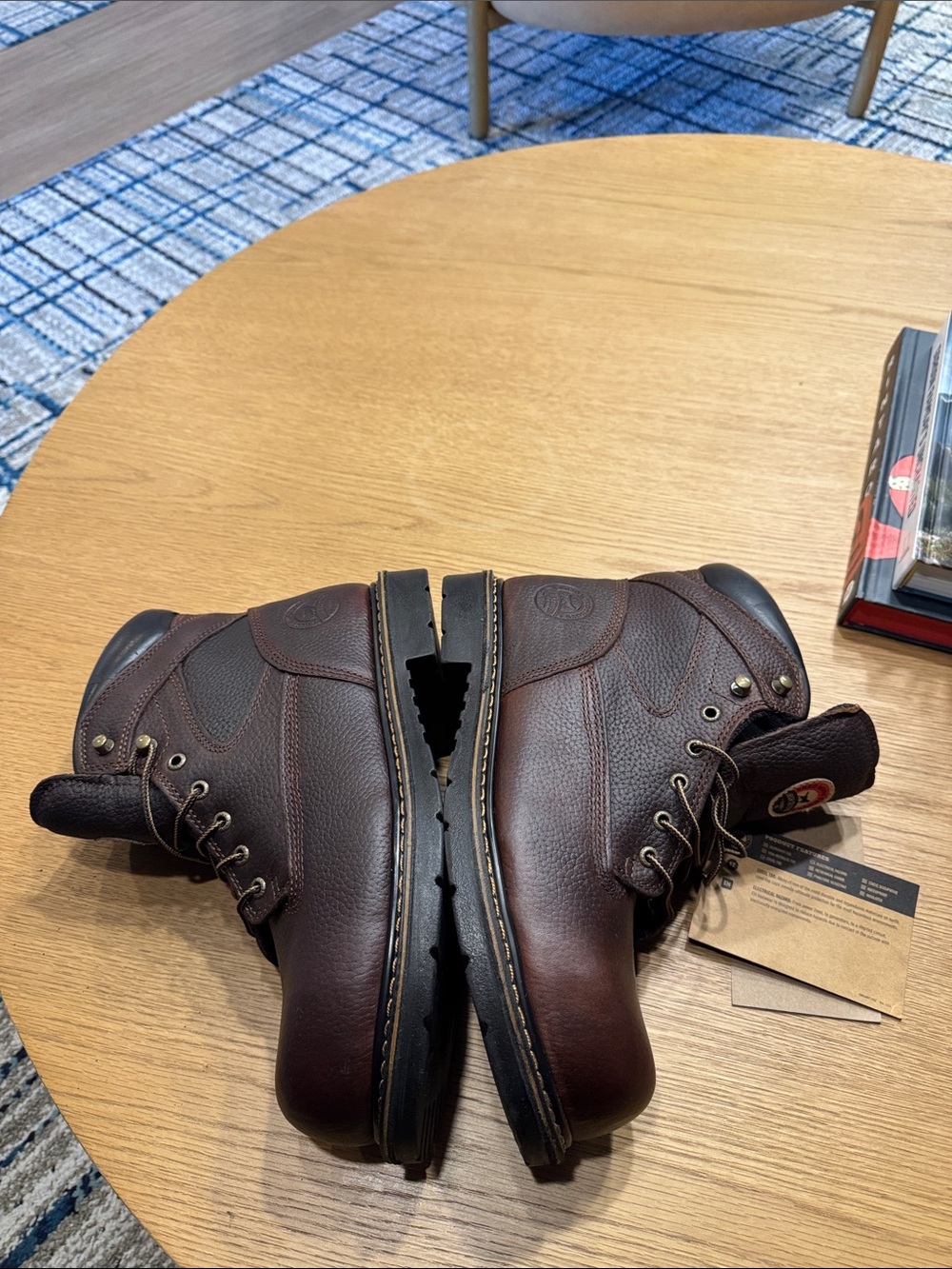 Red Wing Shoes Brown Leather Work Boots - Picture 9 of 15
